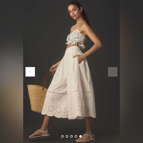 Anthropologie Maeve Embroidered Skirty Culottes, Various Sizes NWT - Picture 5 of 9